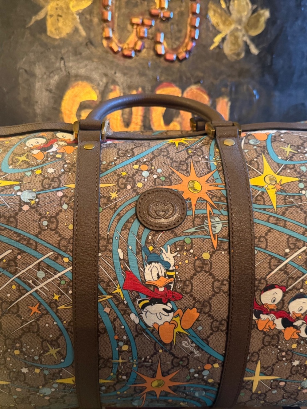 Gucci Disney Donald Duck duffle bag